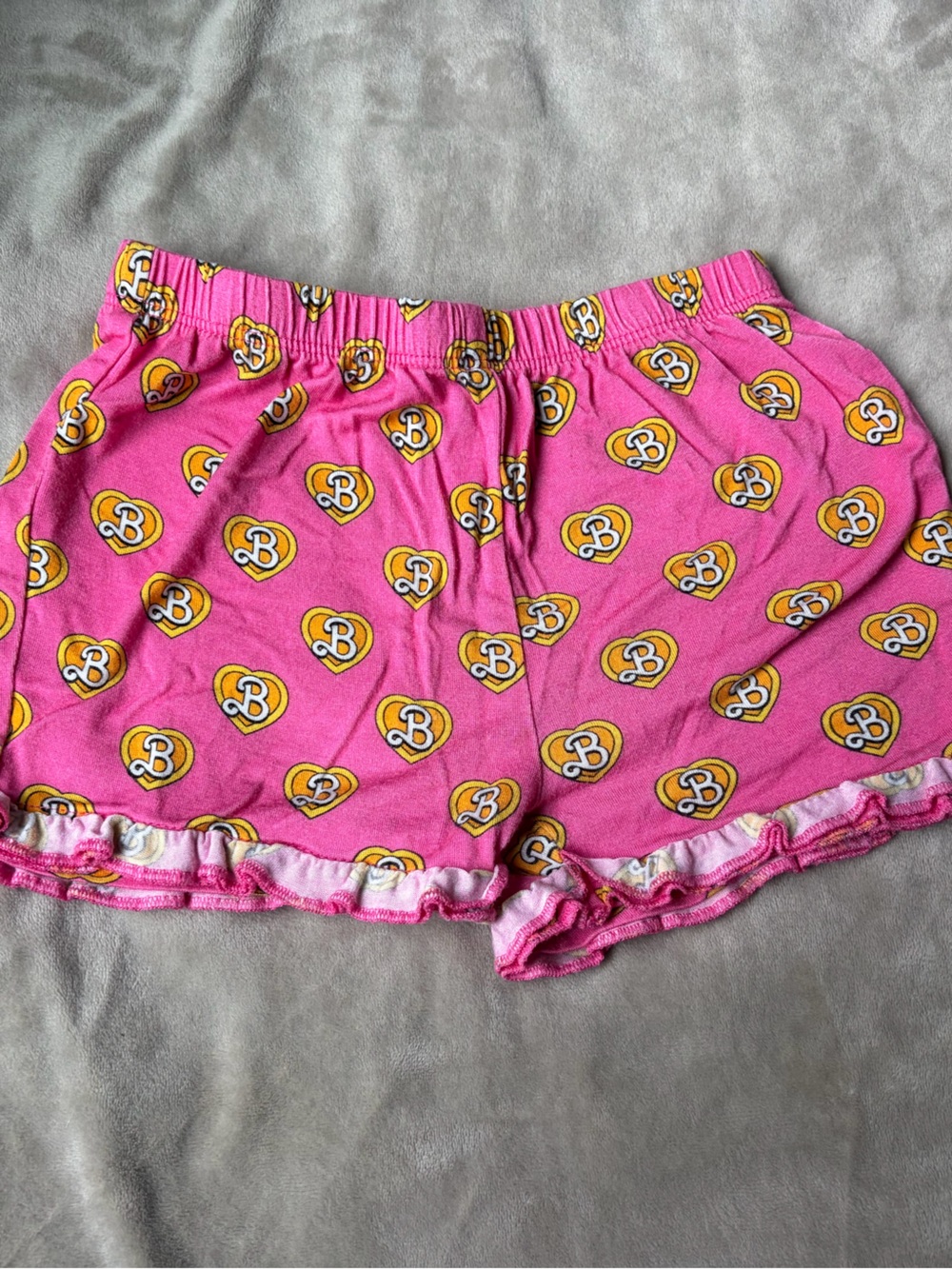 Posh Peanut Barbie Pink Shorts with Yellow Hearts